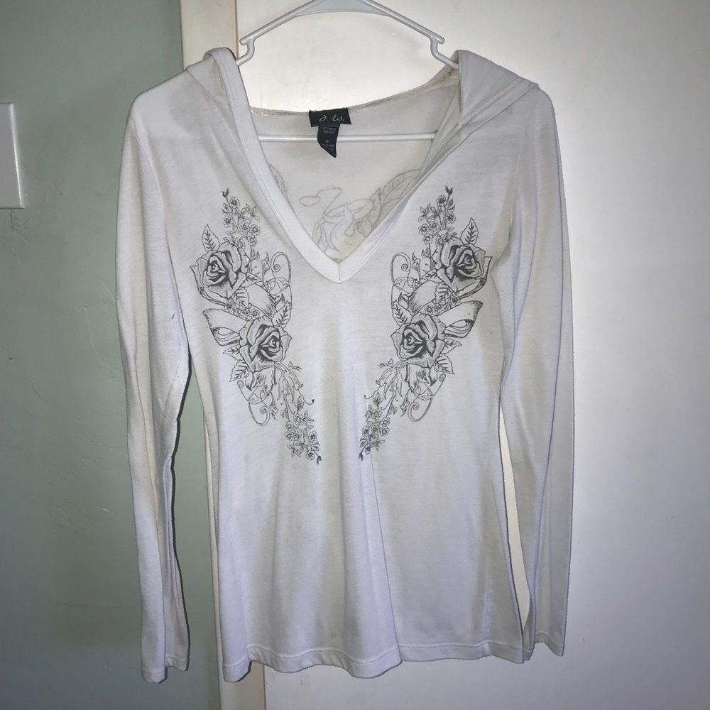 Long sleeve hoodie top
